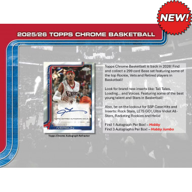 2025-26 Topps Chrome Basketball Hobby (Random Team - 2-Box Break #1) Basketball